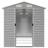 Garden Shed Light Grey Galvanised Steel Large Garden Shed 3188245