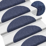 ZNTS Stair Mats Self-adhesive 30 pcs Blue 56x17x3 cm 3365684