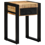 ZNTS Side Table 35x35x50 cm Solid Rough Wood Mango 4015943