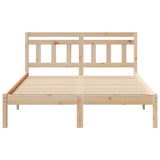 Bed Frame Brown 120 x 200 cm Solid Pine Wood 872374