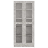 Vitrine Cabinet Concrete Grey 82.5x30.5x185 cm Engineered Wood 802772