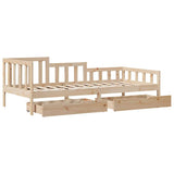 Daybed with Drawers without Mattress 80x200 cm Solid Wood 3302104