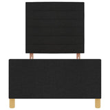 ZNTS Black Fabric Bed Frame 80x200 cm 3344608