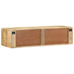 ZNTS Wall-mounted TV Cabinet 100x32x25 cm Solid Wood Rough Mango 4104527