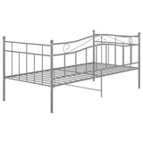 Sofa Bed Frame without Mattress Grey Metal 90x200 cm 324781