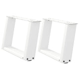 Coffee Table Legs U-Shaped 2 pcs White 40x cm Steel 4012741