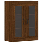Wall Mounted Cabinets 2 pcs Brown Oak Engineered Wood 3197912