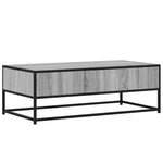 ZNTS Coffee Table Grey Sonoma 100x50x35 cm Engineered Wood and Metal 848782