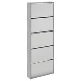 Shoe Cabinet with Mirror 5-Layer Grey Sonoma 63x17x169.5 cm 3228284