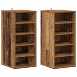 Shoe Cabinets 2 pcs Old Wood 32x35x70 cm Engineered Wood 856711