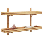 Wall Shelf with Shelf Brown 100 x 26 x 60 cm Bamboo 4107162