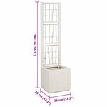 Garden Planter White 36 x 36 x 140 cm Polypropylene 42006499