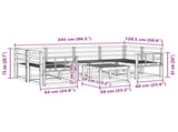 Outdoor Sofa Set 7 pcs Natural Solid Acacia Wood 3366087