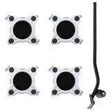 Furniture Rollers 4 pcs with Lifter 15.5x15.5x5.5 cm Steel 1000 kg 42002559