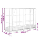 Raised Bed with Greenhouse Cover Rattan Look 160x40x123 cm 4015798