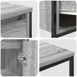 ZNTS 3-Piece Bathroom Furniture Set in Grey Sonoma Engineered Wood 3328382