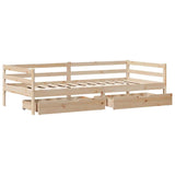 Daybed with Drawers without Mattress 90x200 cm Solid Wood 3302047