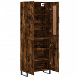 Highboard Smoked Oak 69,5x34x180 cm Engineered Wood 3199582
