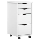 Desk and Rolling Cabinet Set MOSS 2 pcs White 3438791