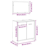 2 Piece Bathroom Furniture Set Sonoma Oak Engineered Wood 849605