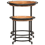 ZNTS 2 Piece Side Table Set Solid Wood Acacia 4013514