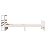 Bed Frame with Headboard without Mattress White 90x190 cm Single 3306008
