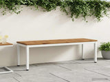 Garden Bench 108.5 x 35 x 45 cm Solid Acacia Wood Rectangular 901296