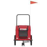 Pet Bike Trailer Red Oxford Fabric and Iron 93985