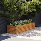 Garden Raised Bed 194x50x36 cm Corten Steel 151976