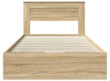 Bed Frame with Drawer Sonoma Oak 75 x 190 cm Engineer Wood 3409884