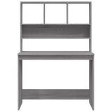 Desk with Shelves Grey Sonoma 102x45x148 cm Engineered Wood 823006