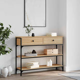 Console Table Sonoma Oak 100x25x75 cm Engineered Wood 834181