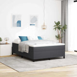 Box Spring Bed Dark Grey 140 x 200 cm Velvet 42006973