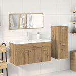 ZNTS 4 Piece Bathroom Furniture Set Artisan Oak Engineered Wood 3328918