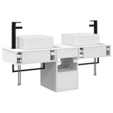 Bathroom Cabinet Set 3 pcs High Gloss White 53 x 35 x 39 cm 3405611