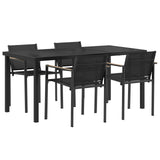 Outdoor Furniture Set 5 pcs Black and Anthracite Textilene 3422888