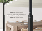 3 x 3 Metal Pergola with Retractable Roof and Magnetic Fixture, Outdoor Gazebo Garden Pergola Kit T3398P328486