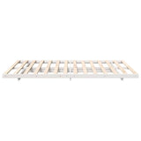 Bed Frame White 150 x 200 cm Solid Pine Wood 873068