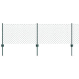 Chainlink Fence with Post 10 x 0.6 m PVC-Coated Steel Green 3336230