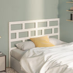 ZNTS Bed Headboard White 166x4x100 cm Solid Wood Pine 814205