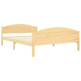 ZNTS Bed Frame without Mattress Solid Pine Wood 160x200cm 322030