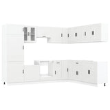 14 Piece Kitchen Cabinet Set "Porto" White Engineered Wood 3314991