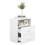 ZNTS Bed Cabinet White 50x32x60 cm 803272