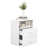 ZNTS Bed Cabinet White 50x32x60 cm 803272