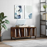Record Cabinet Smoked Oak 100x38x48 cm Engineered Wood 831761