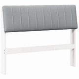 Upholstered Headboard Light Grey 100 cm Solid Pine Wood 879248