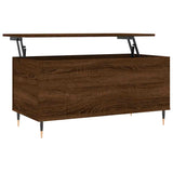 Coffee Table Brown Oak 90x44.5x45 cm Engineered Wood 830971