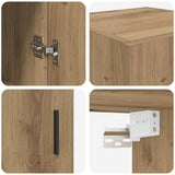 Wall Mounted Cabinet Artisan Oak 34.5 x 34 x 90 cm 882623