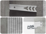 Wall-Mounted Bedside Cabinet with Drawer 2 pcs Concrete Grey 898432