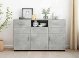 Wooden Cabinet with Drawer Concrete Grey 88.5 x 30.5 x 73 cm 880284